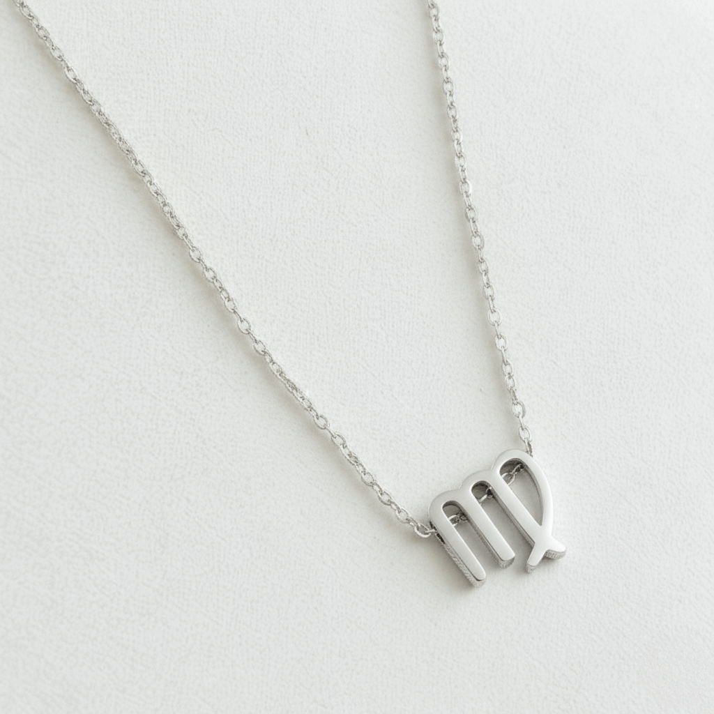 Зодиакално колие Дева със символ на зодията