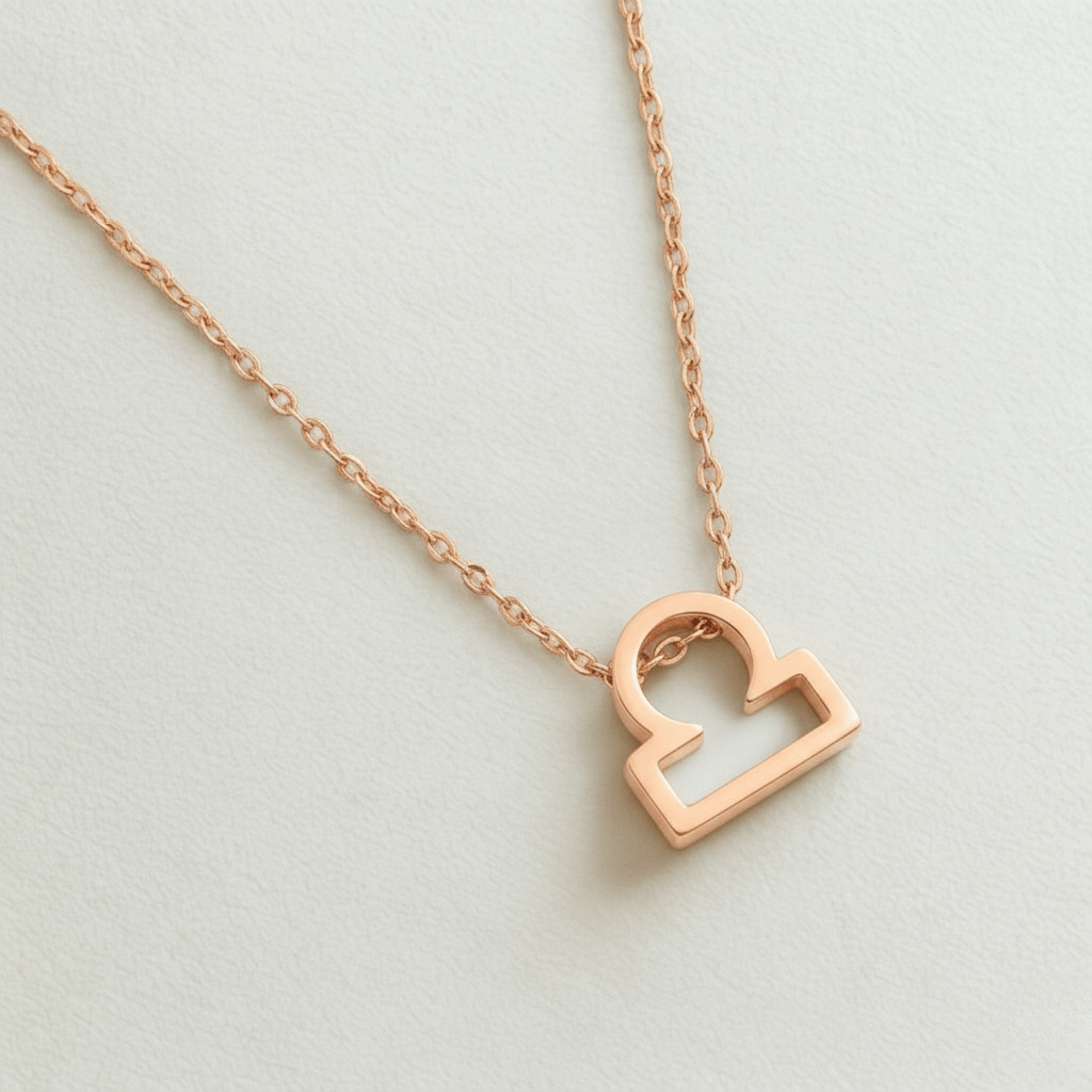 Зодиакално колие Везни със символ на зодията