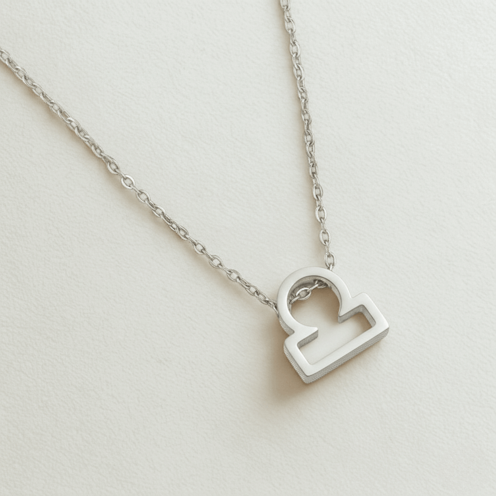 Зодиакално колие Везни със символ на зодията